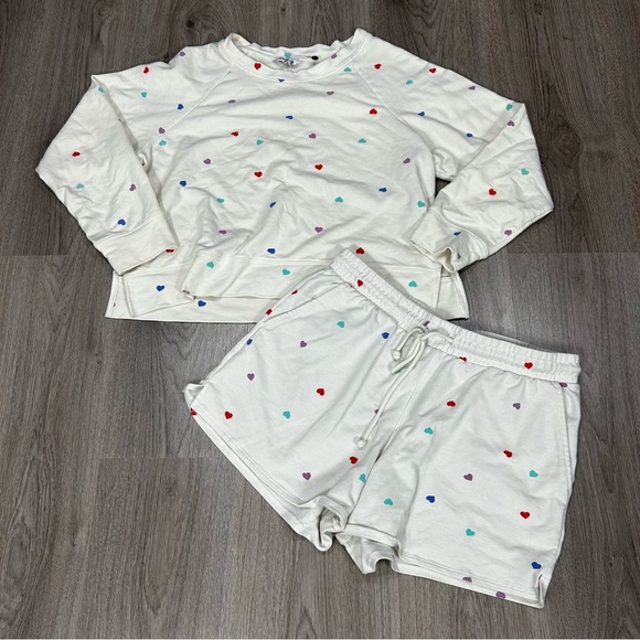 WILDFOX heart sweater shorts set X17 - Picture 2 of 6